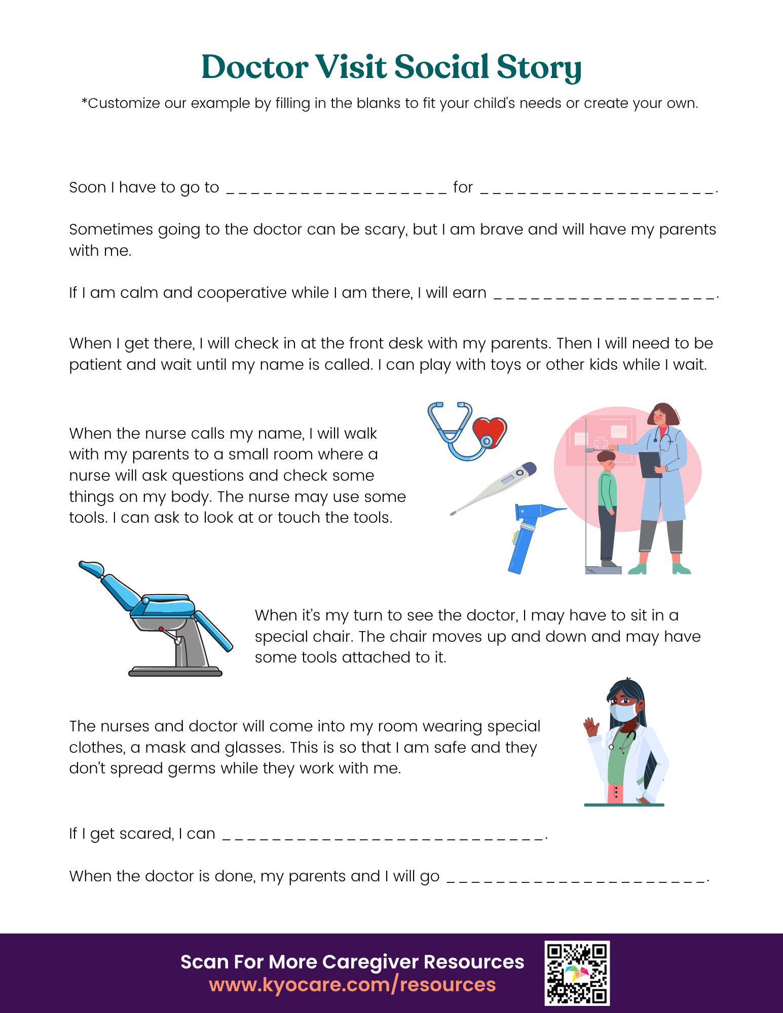 Medical Checkup Social Story